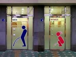 Mens and Womens Toilet Signs